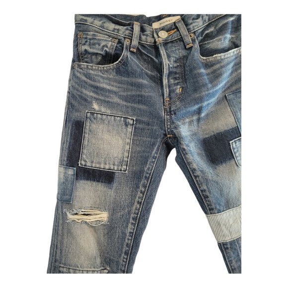 MOUSSY Vintage Laurel Patched Tapered Jeans Size 24 - Picture 4 of 13